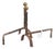 Antique Wrought Iron Andirons, Set of 2 For Sale