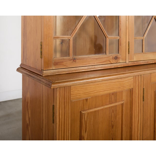 Country English Georgian Style Pine Astral Glazed Bookcase For Sale In Sacramento - Image 6 of 18