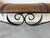 Vintage Rustic Wrought Iron & Leather Scroll Bench For Sale In Miami - Image 6 of 12