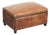Sheepskin Ottoman with Black Piping For Sale