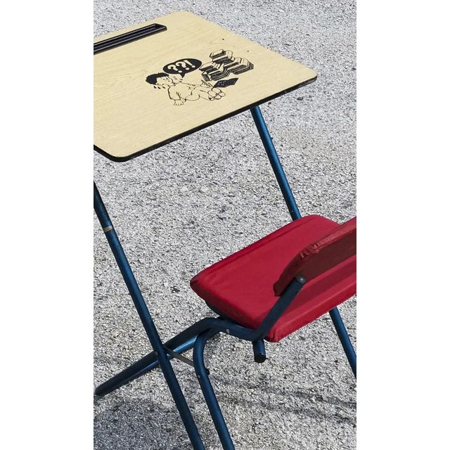 Folding Childrens Desk and Study Chair, Italy, 1970s For Sale - Image 10 of 18