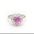 Natural 1.24cts pink sapphire heart 1.10cts diamond ring gold For Sale - Image 11 of 18