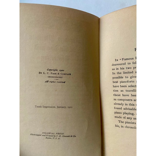 Famous Pianists of To-Day and Yesterday, Music Book From 1910 For Sale - Image 4 of 6