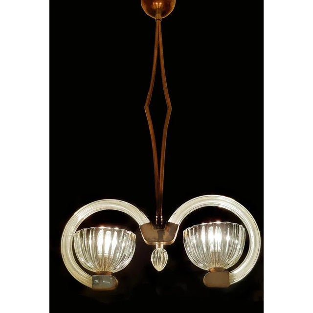 1940s Art Deco Murano Chandelier by Ercole Barovier, 1940s For Sale - Image 5 of 7