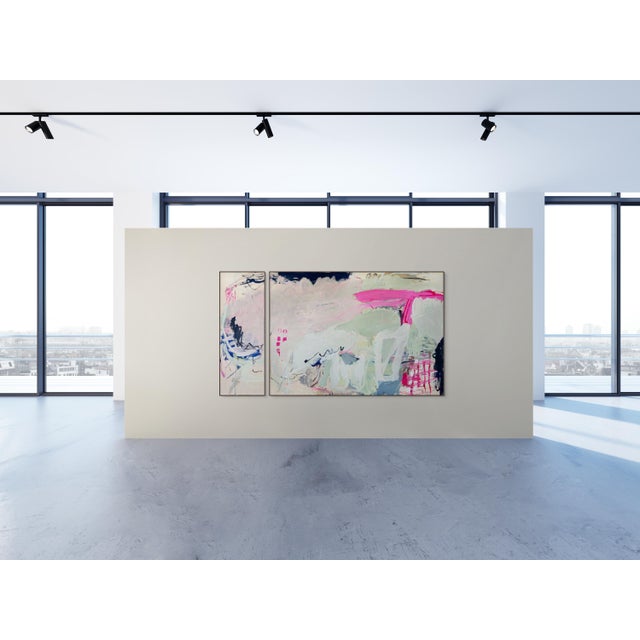 Abstract Contemporary Abstract Acrylic on Canvas "Far Away" by Macha Poynder For Sale - Image 3 of 7