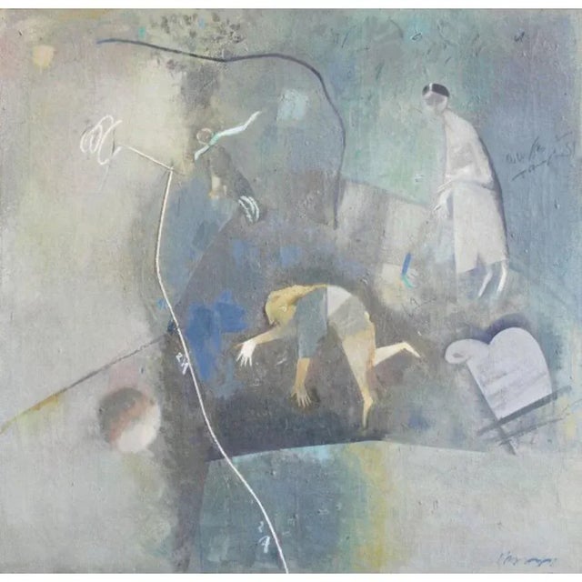 Victor Karnauh, Green Game, Oil on Canvas, 1998 For Sale - Image 4 of 7