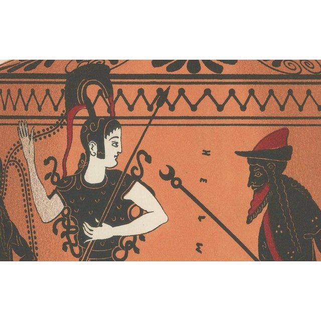 Paper Albert Genick, Greek Lekythos with Classical Figures, 1883, Lithograph For Sale - Image 7 of 10