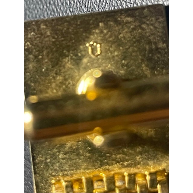 Art Deco 1940s Pair of Gold Filled Bakelite Cameo Cufflinks, WWII Era For Sale - Image 3 of 6