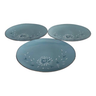 Mid-Century Flintridge China Daybreak Salad Plates- Set of 3 For Sale