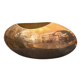 Vintage Elliptical Vase by Lino Sabattini, 1970s For Sale