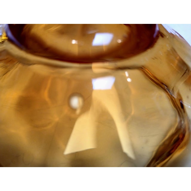Empoli Vintage Empoli Optic Glass Apothecary Jar With Circus Tent Lid, MCM For Sale - Image 4 of 8