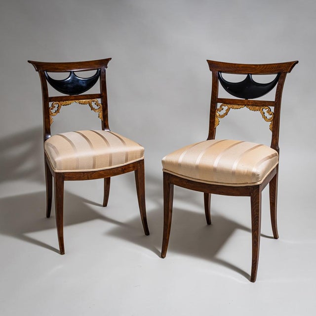 Biedermeier Side Chairs, Central Germany, 1830s, Set of 2 For Sale - Image 6 of 6