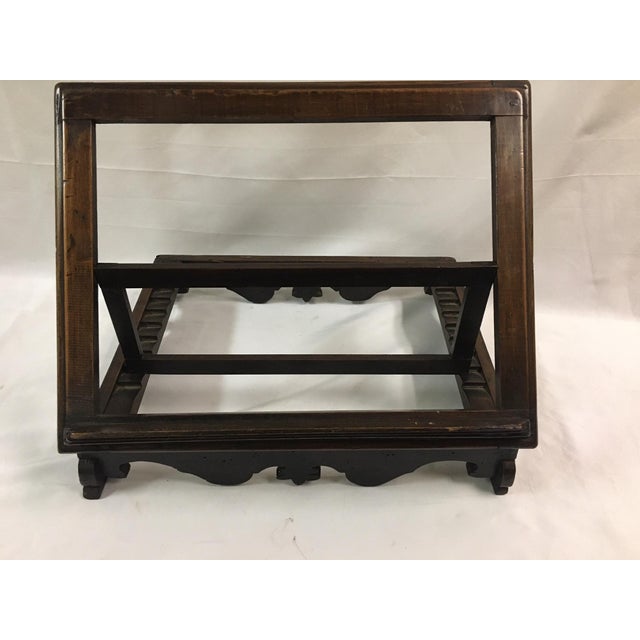 Late 19th Century 19thc English Walnut Table Top Retractable Book Lectern For Sale - Image 5 of 9