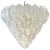 Murano polar ice color chandelier, each with 88 precious hand blown glass leaves hanging on the brass frame. Spectacular...