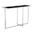 Pasargad Home Luxe Glass & Stainless Steel Console Table, Black For Sale