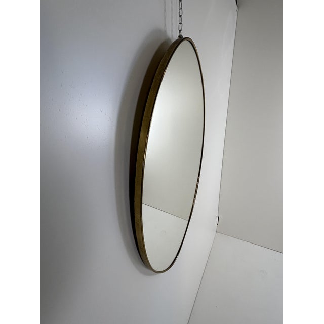 Large Brass Mirror, 1950s For Sale - Image 10 of 11