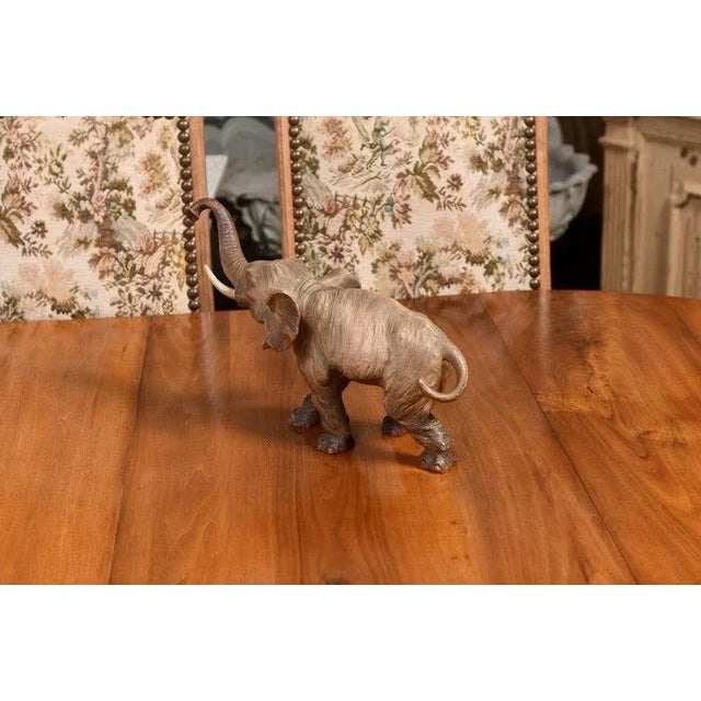 19th Century French Terracotta Sculpture Depicting a Walking Asian Elephant For Sale - Image 9 of 12