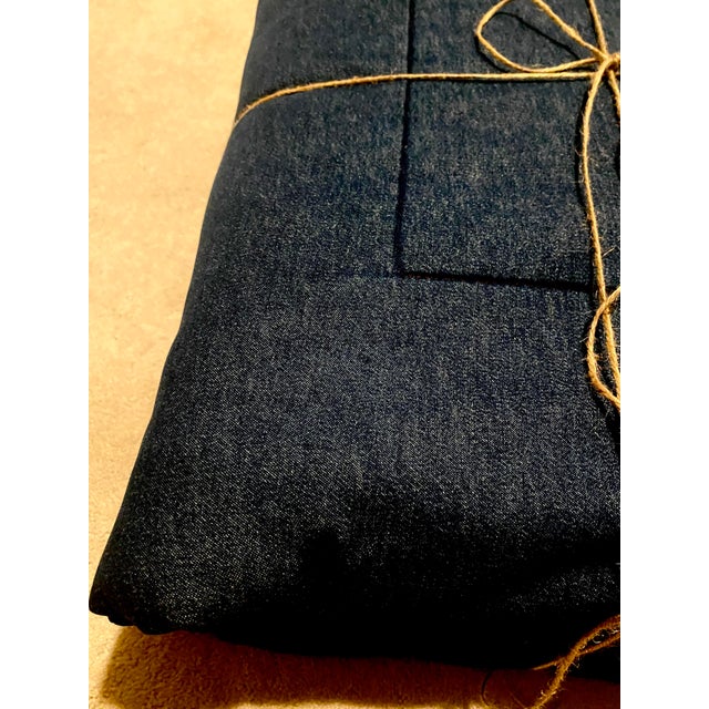 Ralph Lauren Vintage Ralph Lauren Reversible Rare Dark Blue Heavy Denim Queen/Full Comforter Excellent "Mint" Condition For Sale - Image 4 of 6