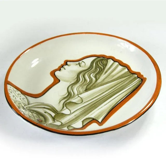 Italian Ceramic Plate by Romolo Verzolini for Studio Errevi, 1970s. For Sale - Image 4 of 11