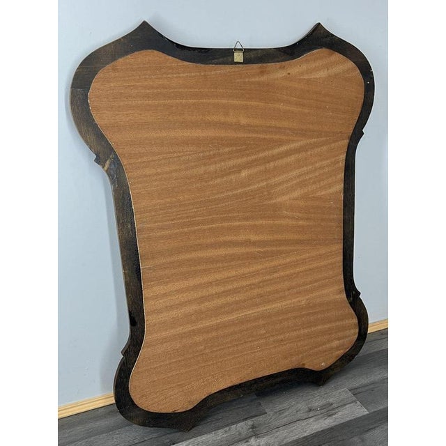 Wood Vintage French Wall Mirror in Oak For Sale - Image 7 of 8