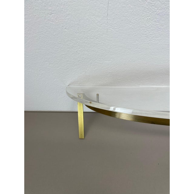 Hollywood Regency Brass and Acryl Glass Wall Board Unit, 1970s For Sale - Image 9 of 18