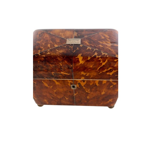 Faux Tortoiseshell Tea Caddy, England Circa 1820 For Sale - Image 4 of 11