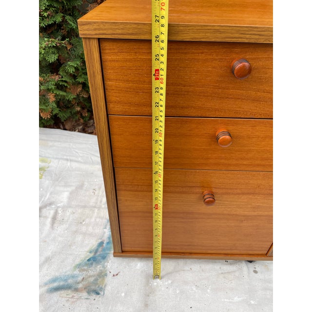 Mid 20th Century Danish Modern Teak Rolling File Cabinet For Sale - Image 9 of 9