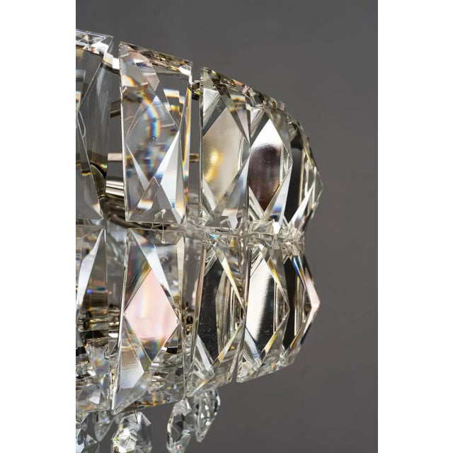 Silver Nickel Crystal Chandelier from Bakalowits & Söhne, 1950s For Sale - Image 8 of 10