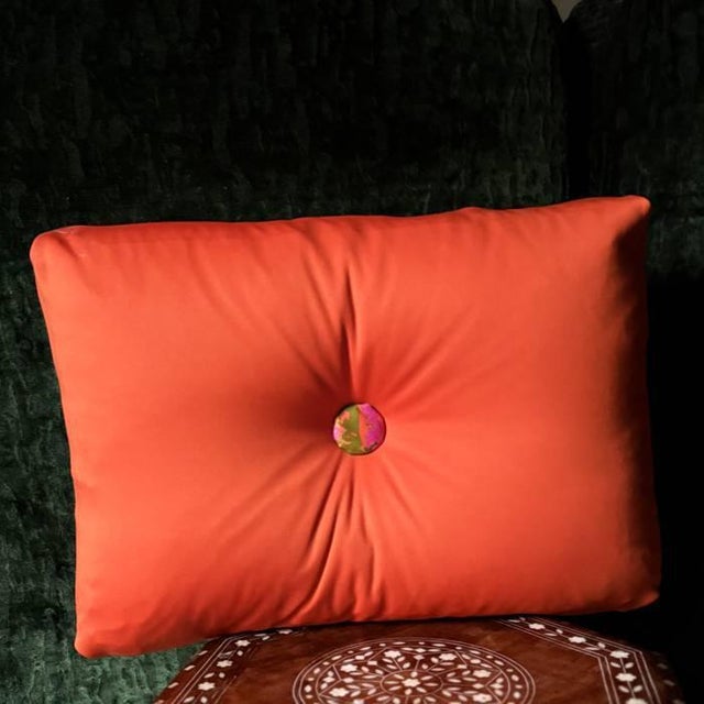 Early 21st Century Fergus Cushion in Silk by Sohil Design For Sale - Image 5 of 7