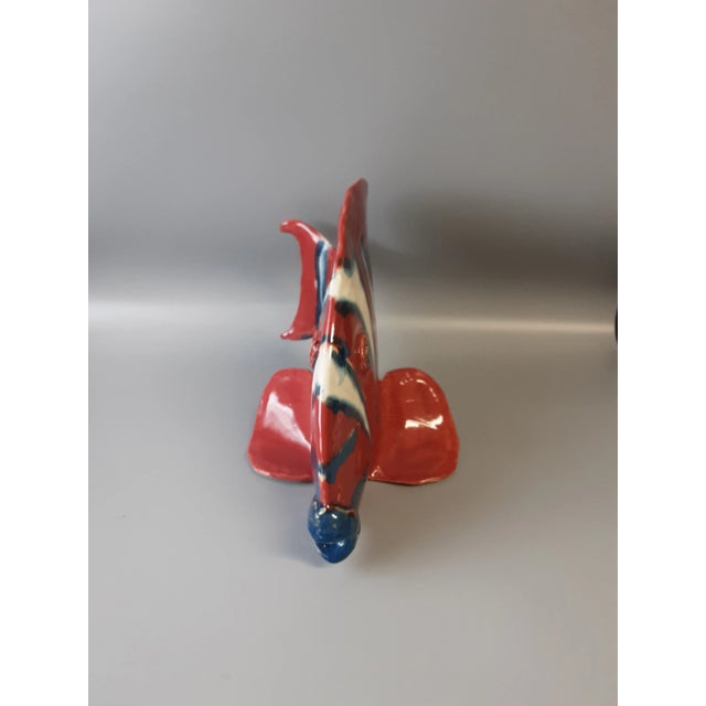 Vintage 1970s Ceramic Clown Fish Signed For Sale - Image 4 of 7