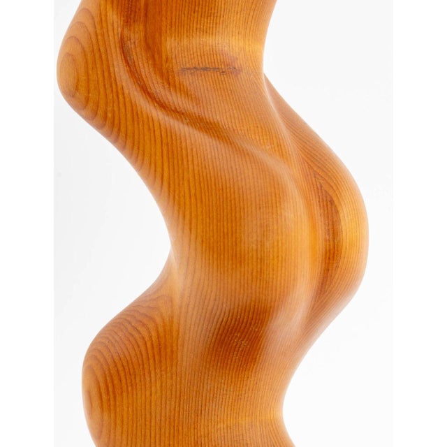 Late 20th Century Late 20th Century Modernist Biomorphic Wood Revolving Sculpture For Sale - Image 5 of 8