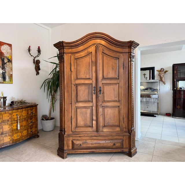 Baroque Beechwood Cupboard, 1980s For Sale - Image 9 of 9