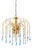 Vintage Chandelier with Blue Teardrop Crystals, 1970s For Sale