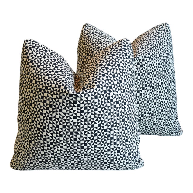 Designer Alexander Girard Abstract Feather Down Pillows 19 Square
