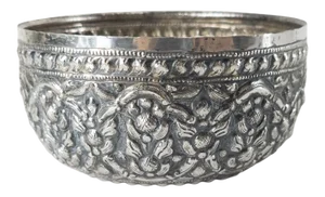 Southeast Asian Thai or Burmese Silver Bowl