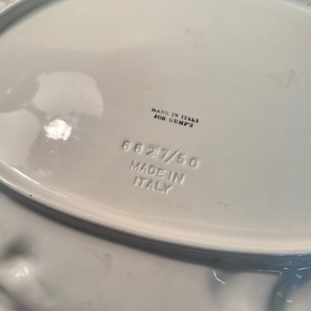 Italian 1980s Italian Ceramic Platter Made for Gumps. Fruit and Cherubs For Sale - Image 3 of 12