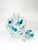 Condition is "Used". Signed To The Base. Size 15.5 Cm High X 9 Cm Diameter, Weight 700 Grams. Aqua Dots "Floride" Pattern...