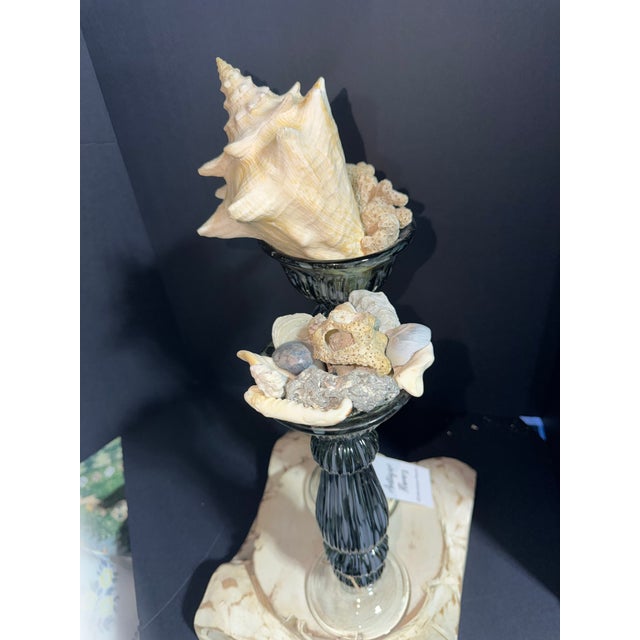 Blue Celestial Meets the Sea Reflections of the Ocean, a Pair-Coastal Art Sculpture For Sale - Image 8 of 8