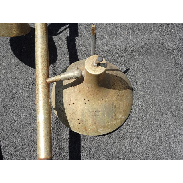 Vintage Mid Century Black Gold Tension Pole Lamp Light For Sale - Image 15 of 17