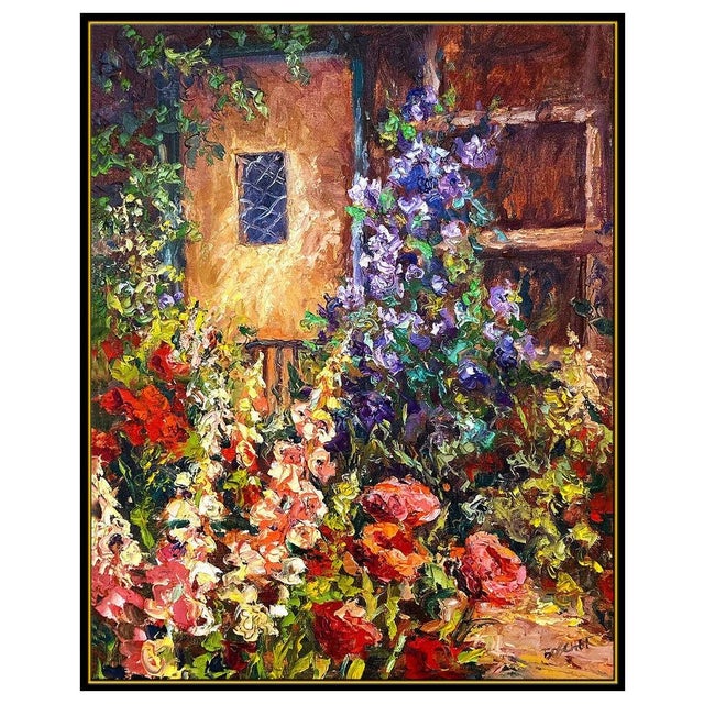 Contemporary Late 20th Century Flowered Entry, Sandra Boschet For Sale - Image 3 of 5