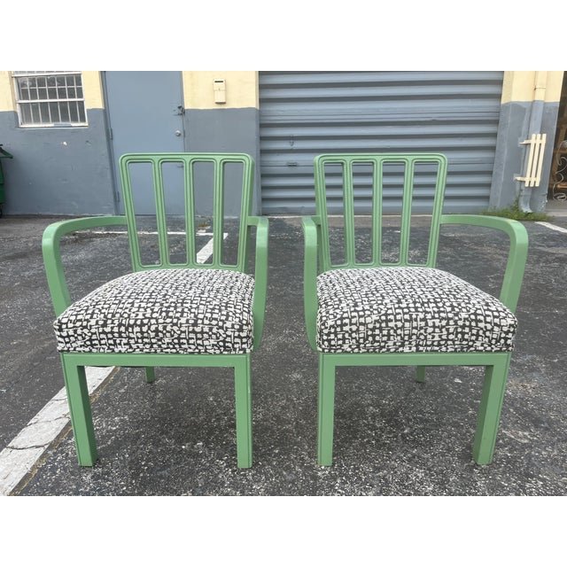 1930s Pair of Arm Chairs by Max Fellerer For Sale - Image 9 of 10