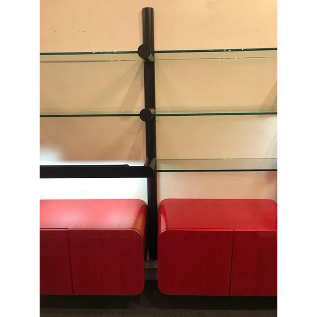 Pace Collection "Obra" Wall Unit Janet Schwietzer, Three Section Illuminated For Sale - Image 10 of 13