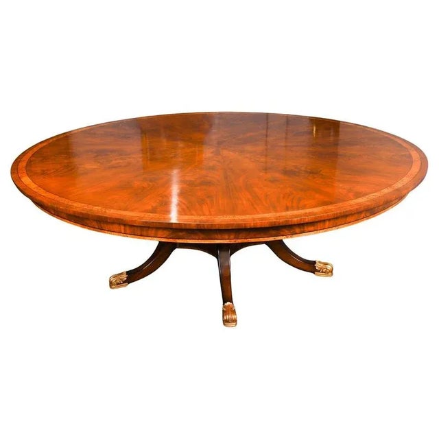 Vintage Regency Revival Dining Table in Flame Mahogany For Sale - Image 13 of 13