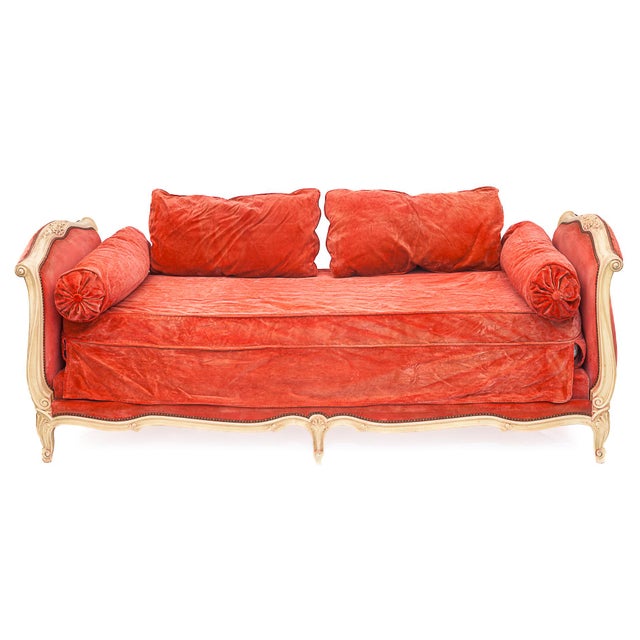 Vintage Daybed in Velour, 1930s For Sale - Image 16 of 16
