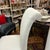 Cream Post Modern Linen Covered Roll Back Chairs 8 Pieces Available For Sale - Image 8 of 9
