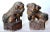 Antique Chinese Gilt Painted Stone Temple Foo Dogs - a Pair For Sale - Image 4 of 10