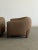 Mid 20th Century Oversized Oak & Boucle Lounge Chairs- Pair For Sale - Image 10 of 18
