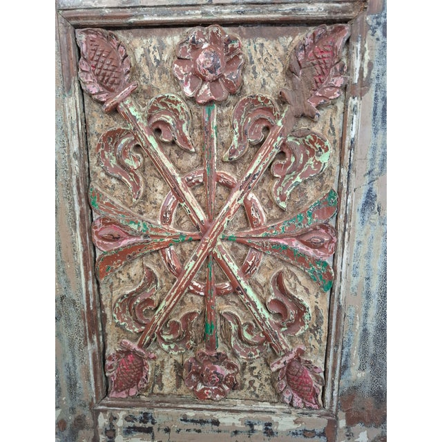 Antique Indian Carved Armoire For Sale - Image 14 of 18
