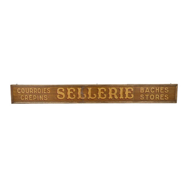 Wooden Saddlery Sign, Early 20th Century For Sale - Image 6 of 6