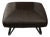 Pouf with Black Square Pillow and Iron Legs For Sale